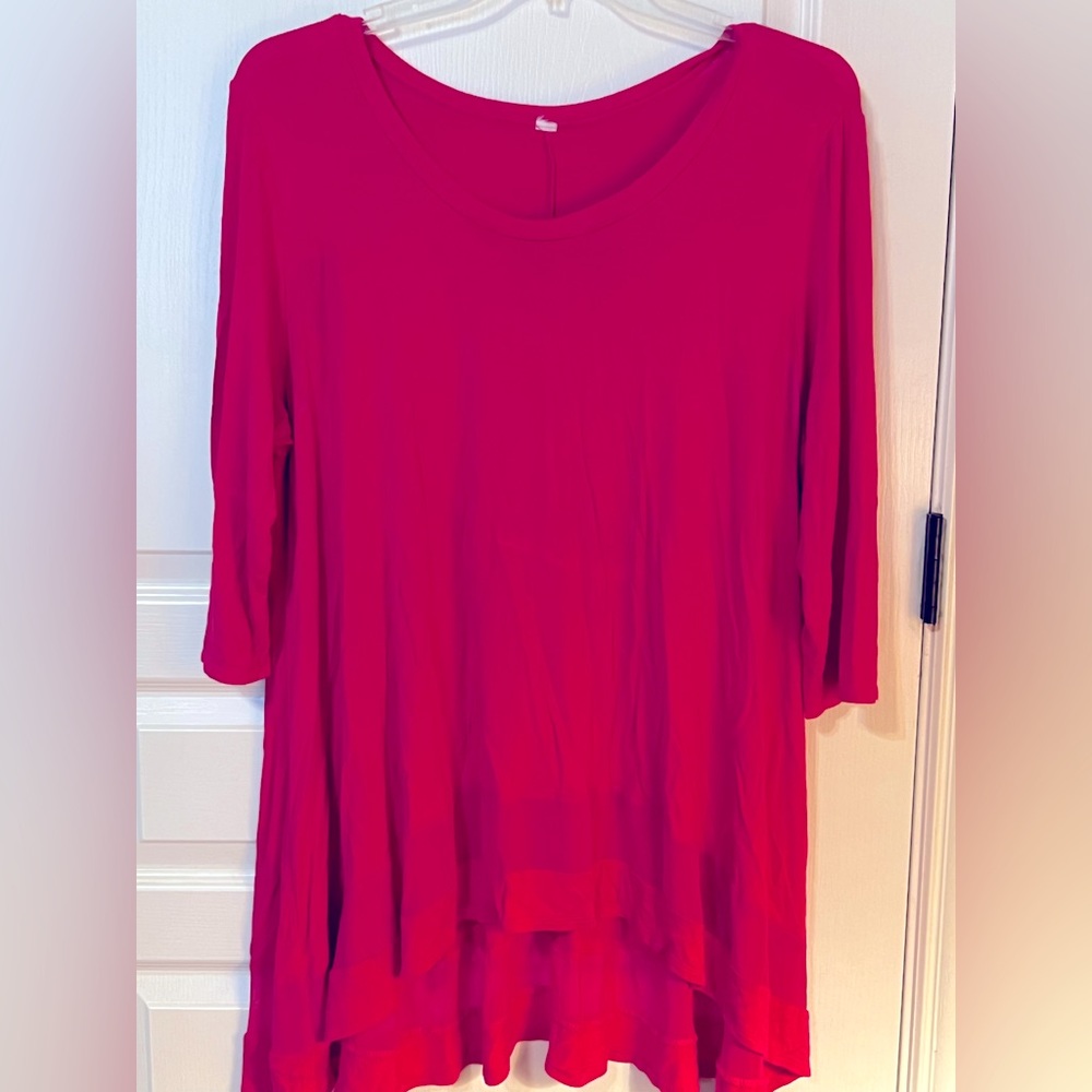 Hot pink, knit tunic 2XL
